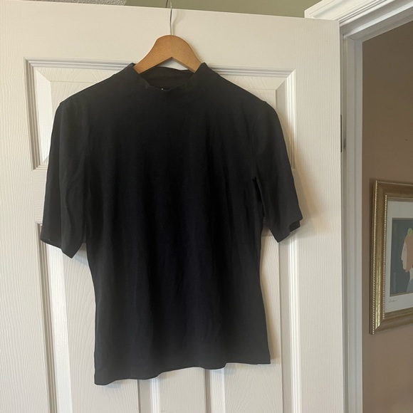 Kit and Ace Charcoal Grey 3/4 Sleeve Mock-neck Top Size 12 with Cashmere - Picture 1 of 3